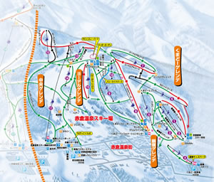 赤倉温泉・赤倉観光リゾートゲレンデマップMAP