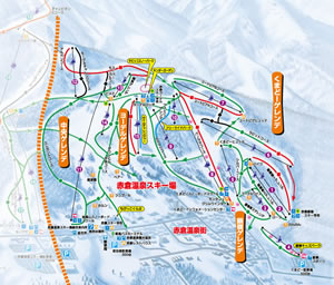 赤倉温泉ゲレンデマップMAP